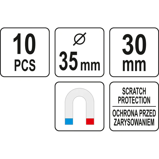 10 Pcs De Ganchos Magneticos De 1 Â½â€. Para Colgar Herramientas - Image 3
