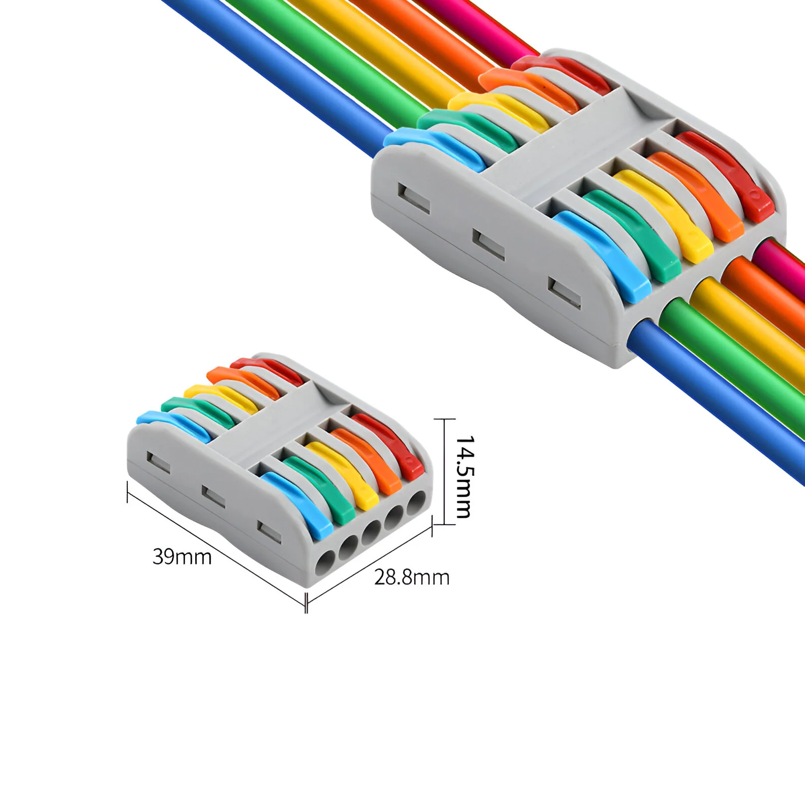 Conector Eléctrico De Empalme Rápido. De 5 Vías. (1 Und)