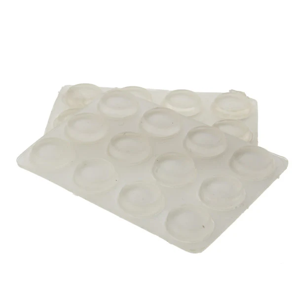 (24 Piezas) Paquete De  Almohadillas Transparentes Autoadhesivas De Plástico De 1/2" - Image 2