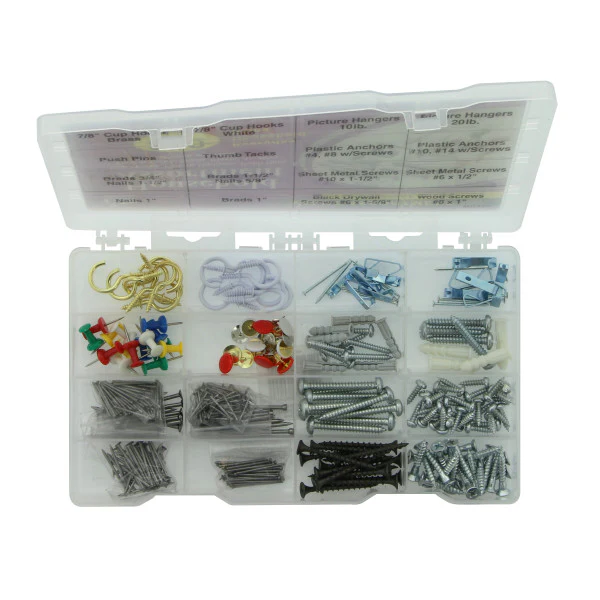 (360 Piezas) Kit Surtido De Tornillos, Clavos, Ganchos Y Tachuelas - Image 2