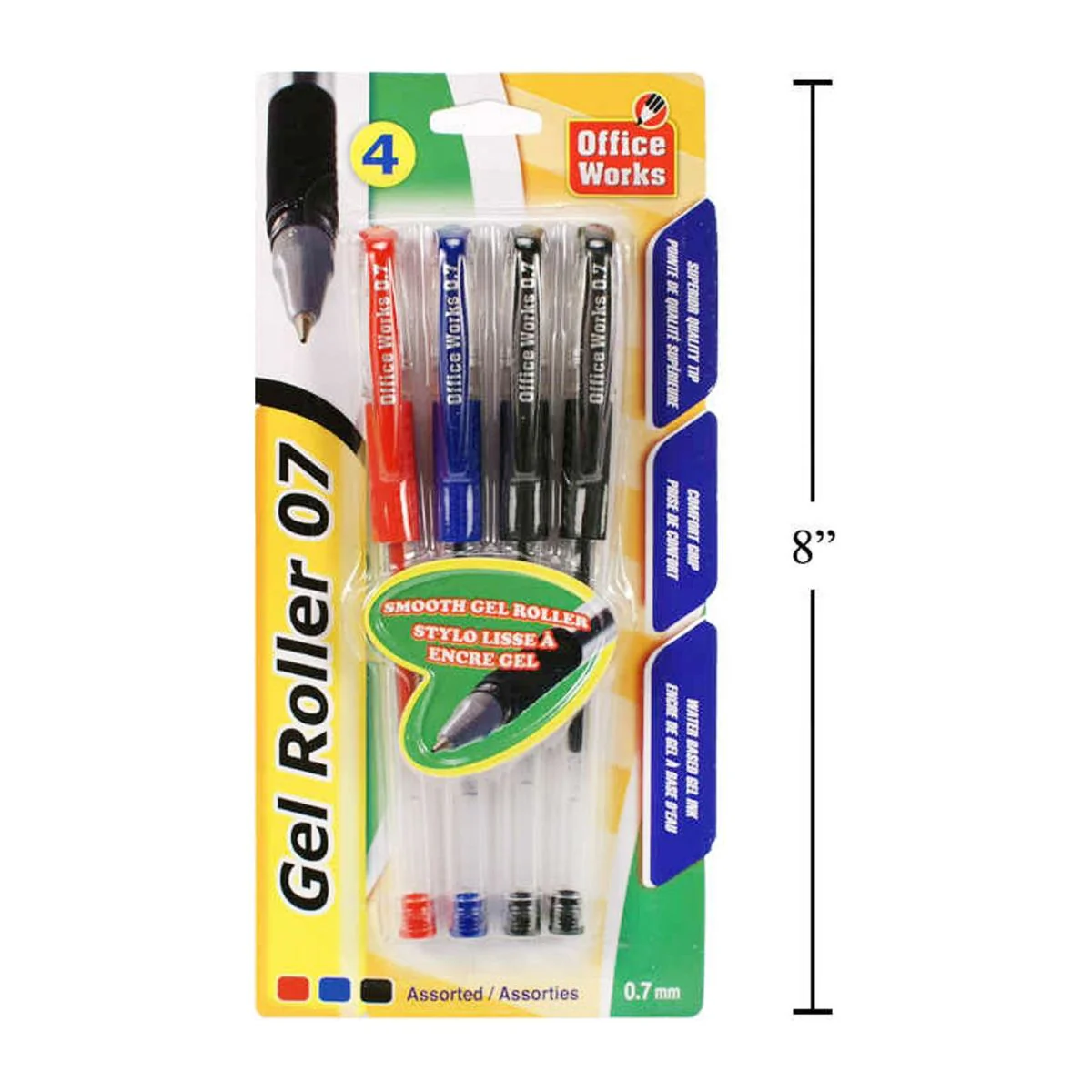 4 Piezas Bolígrafo De Gel De 0,7 Mm, Azul, Negro Y Rojo - Image 3