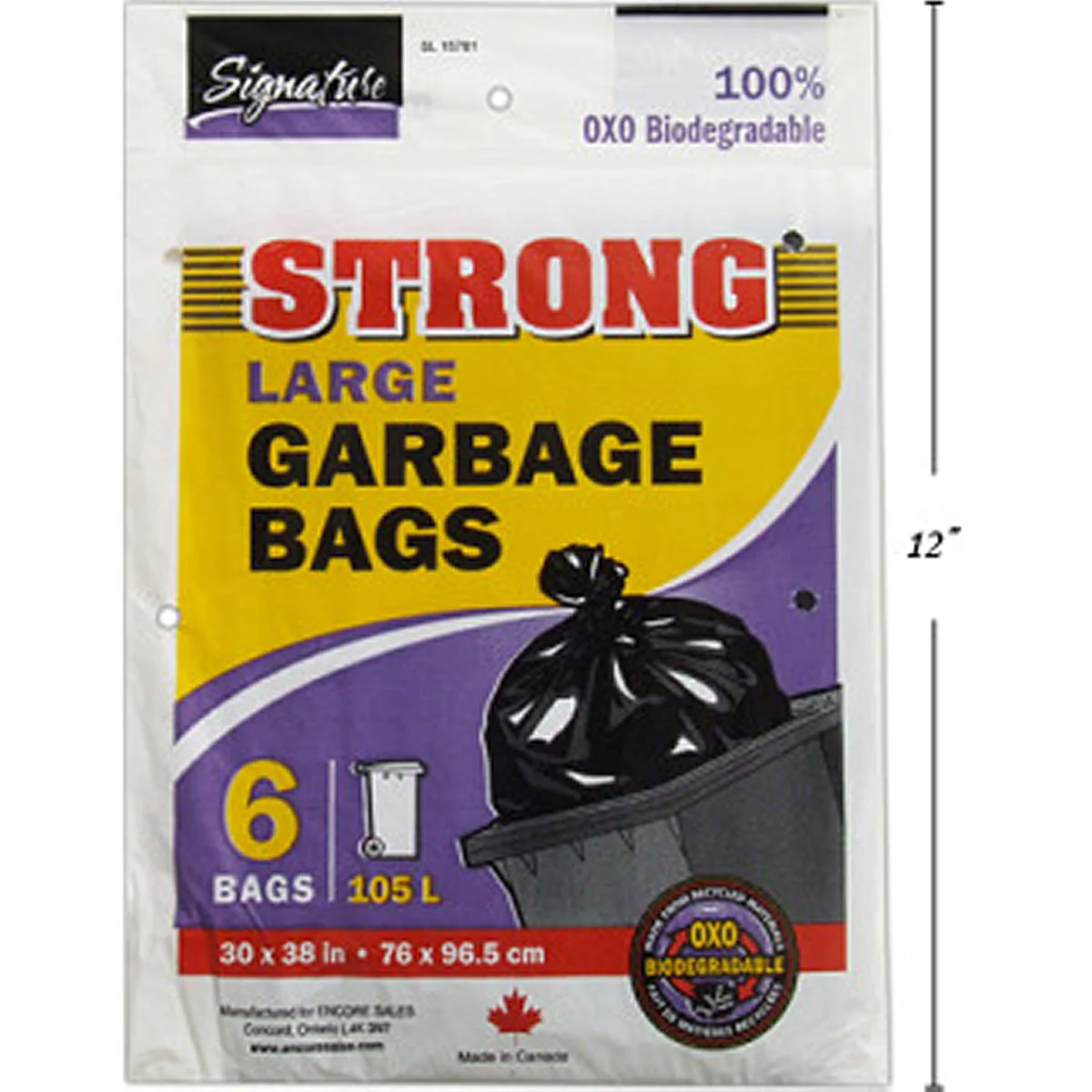 6 Piezas 30X38 " Bolsas De Basura Grandes Negras Resistentes - Image 7