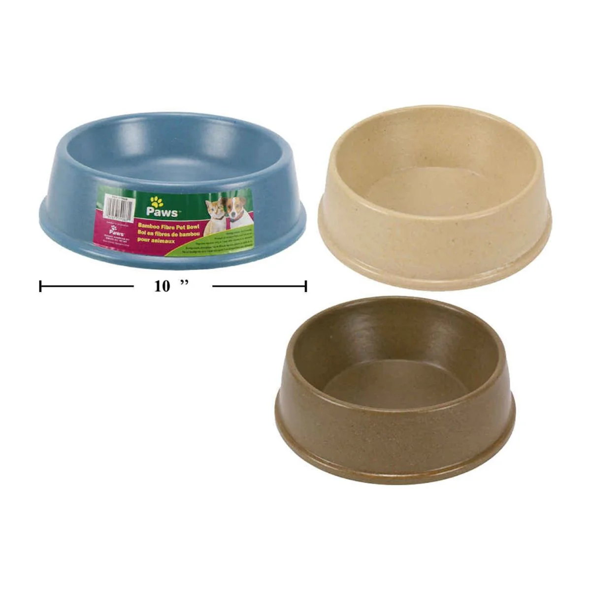 8.5 "Dia.X2.75" H Tazón De Mascotas Fibra De Bambú   (1Pza) (Viene En Colores Variados Al Azar) - Image 3