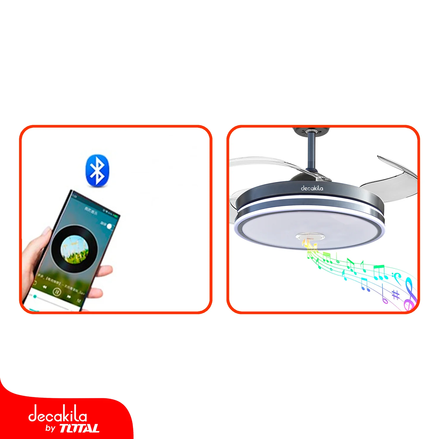 Abanico De Techo Con Lámpara 3 En 1 Y Bocina Bluetooth - Image 3