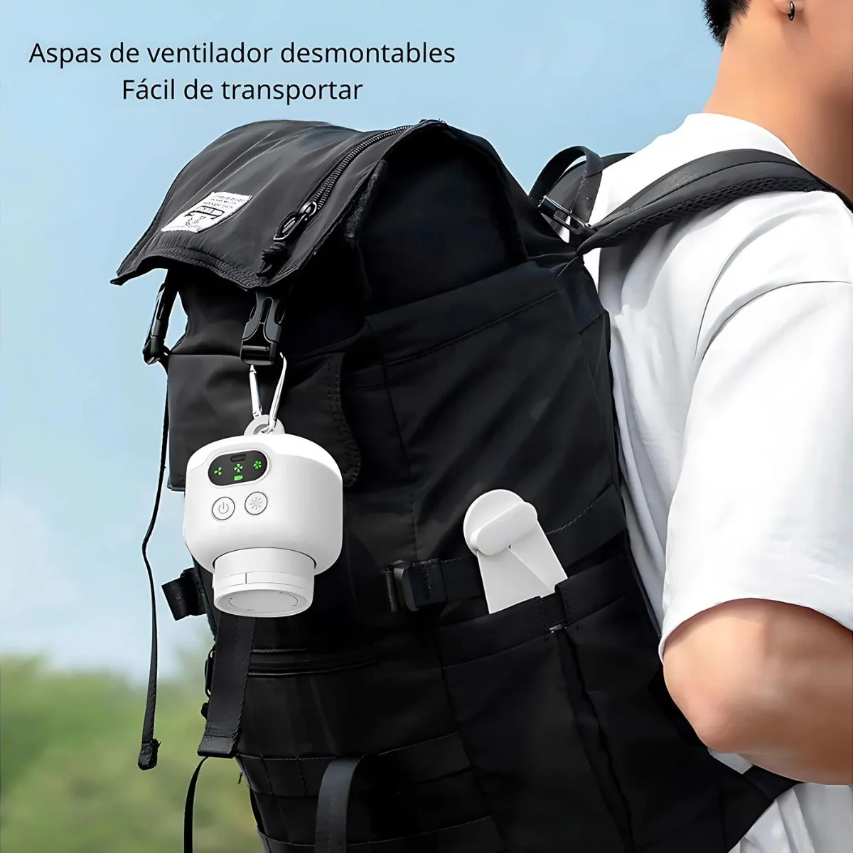Abanico Ventilador Portátil Recargable Con Control Remoto. Abanico De 3 Velocidades, Aspas Desmontables De 10" 27 Cm. - Image 3