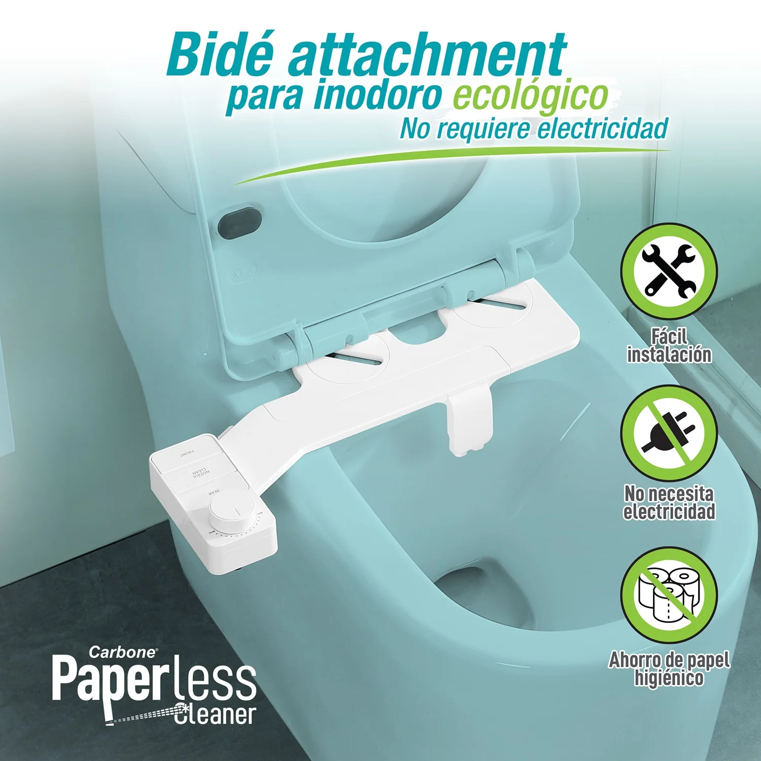 Bide Ducha Sanitaria Accesorio Desmontable Para Asiento De Inodoro. Paperless Cleaner