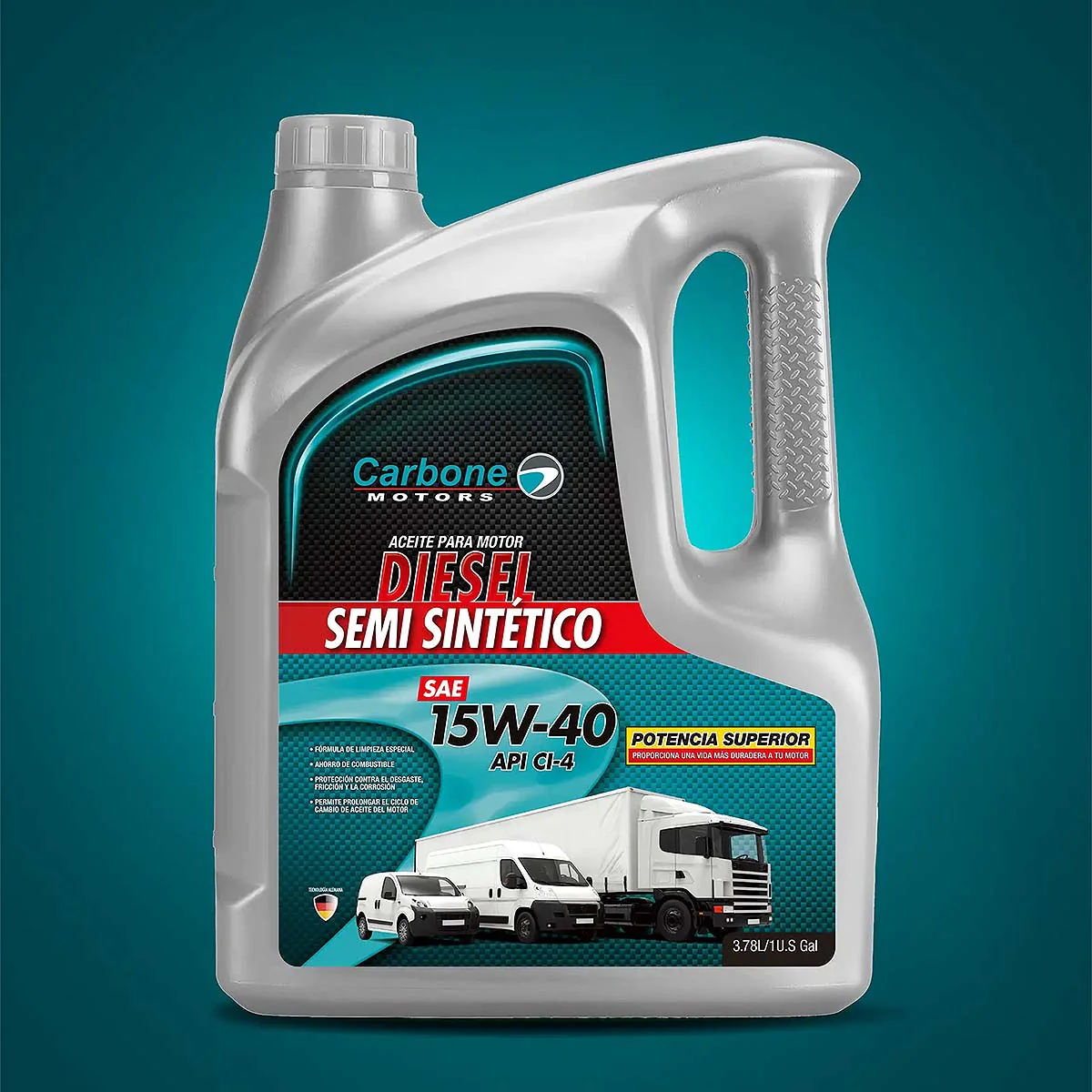 ACEITE DE MOTOR 15W-40 SAE API CI-4 SEMI SINTETICO PARA MOTORES DIESEL ( 1 GALON ) - Image 2