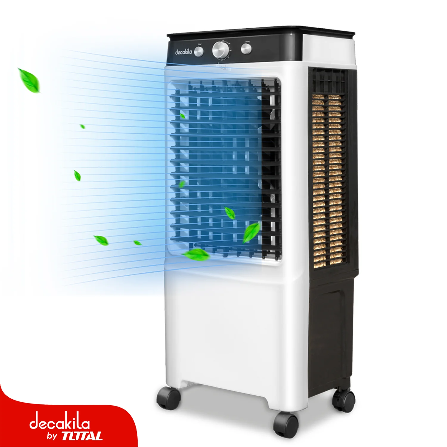 Abanico De Aire Enfriado Con Agua Y Hielo Portátil. 130W. 120V/60Hz. 30L. (Funciona Con Agua Y Trae Bloques Para Hielo)