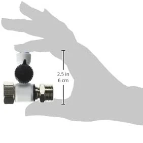 Adaptador Tee Con Valvula Filtros De Agua  1/2" NPT Y 3/8" Comp. Y Salida 1/4" Tubing Filtro - Image 3