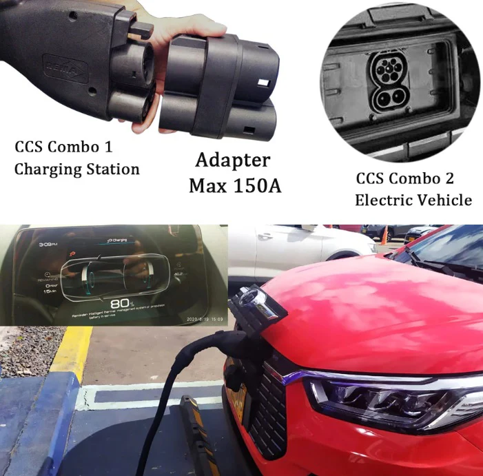 Adaptador De Enchufe Carga Rápida DC CCS1 Americano A Puerto Carro DC CCS2 Europeo - Image 3