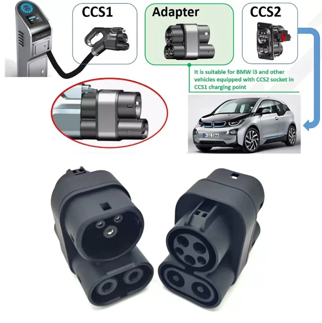 Adaptador De Enchufe Carga Rápida DC CCS1 Americano A Puerto Carro DC CCS2 Europeo - Image 4