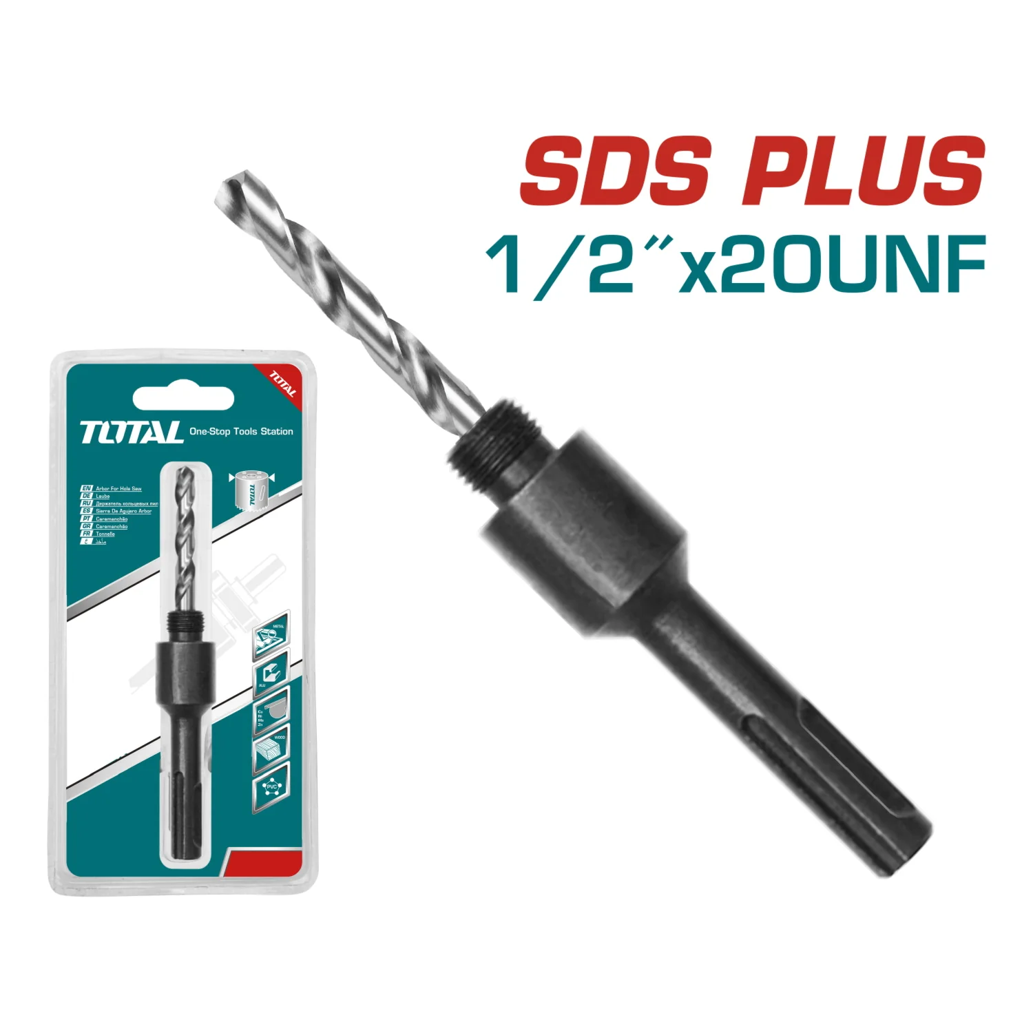 Adaptador Para Broca Copa Circular SDS Plus. 1/2 "-20UNF. 9/16 "(14 Mm) A 1-3/16 "(30 Mm) - Image 2
