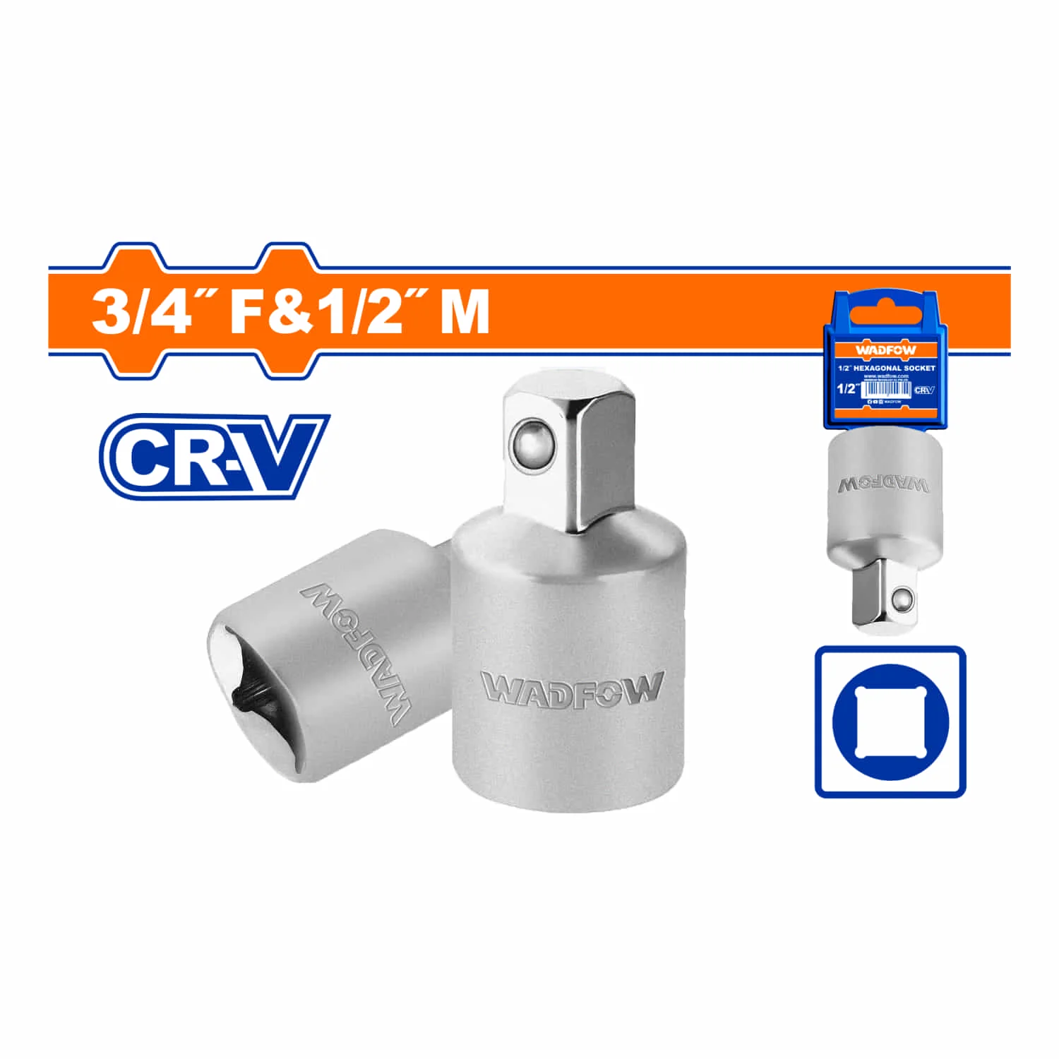 Adaptador Para Socket 3/4"(F)X1/2"(M)Cr-V Casquillo. - Image 2