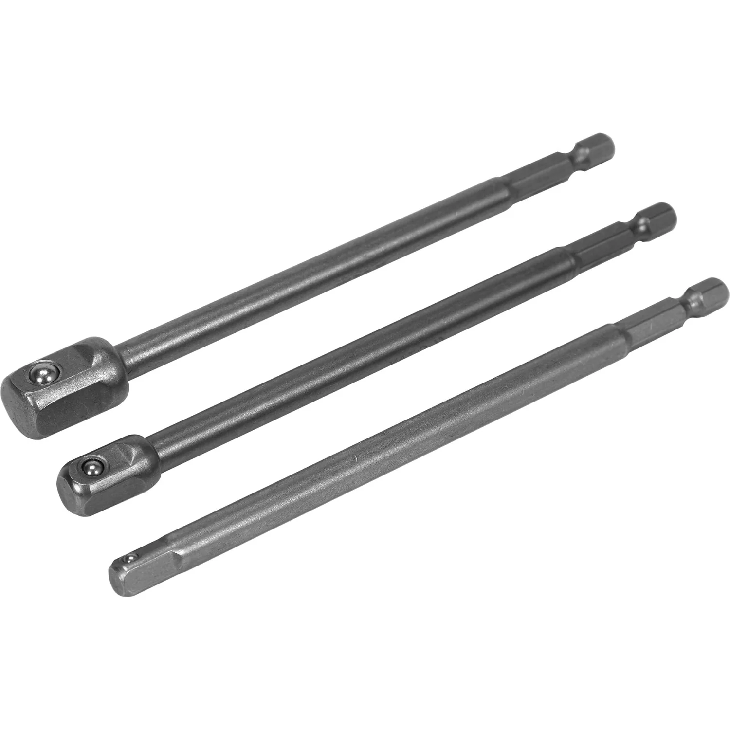Adaptador Socket Vástago Hexagonal Extensión Juego 3 Pcs 1/4", 3/8" Y 1/2" 150 Mm Largo - Image 2