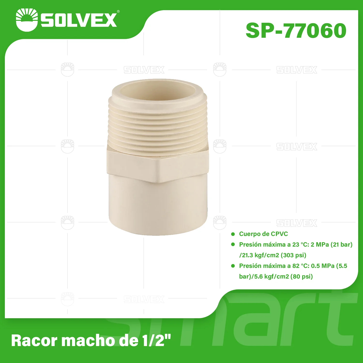 Adaptadores CPVC Machos. Conectores Finales Roscados Para Agua Caliente Y Fría. - Image 2