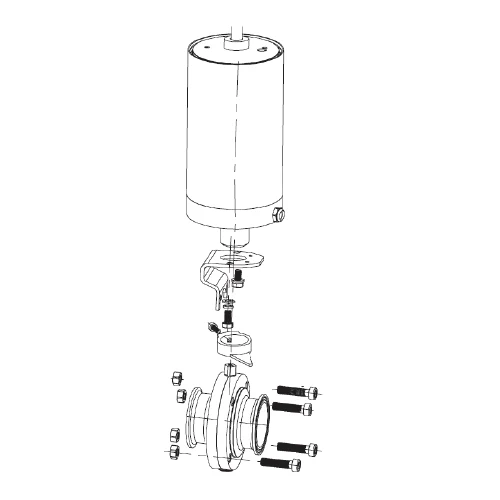 Adaptadores De Actuador Neumático Para Válvula Mariposa. T-304. - Image 3