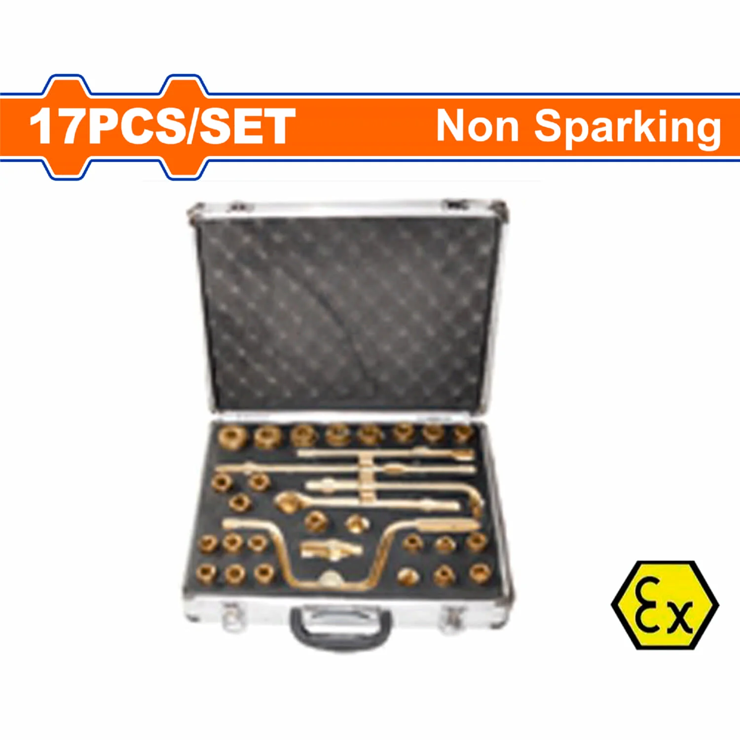 Adaptadores De Socket Antichispas. Set 17 Piezas. Bronce De Aluminio.