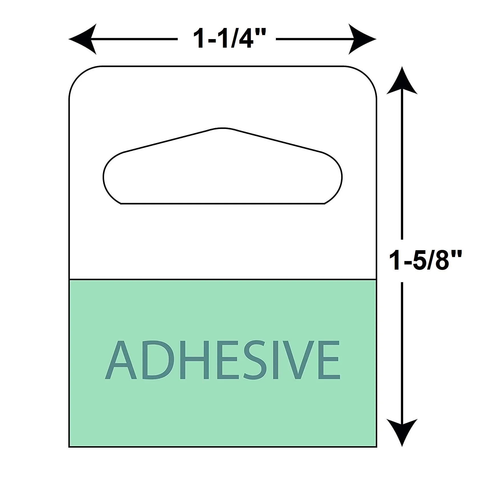 Adhesivo Para Colgar Productos Transparente De 1-1/4 X 1-5/8 Pulgadas. Pegatinas Para Exhibidores. Pestañas Colgantes. (1000 Unds) Etiquetas - Image 3