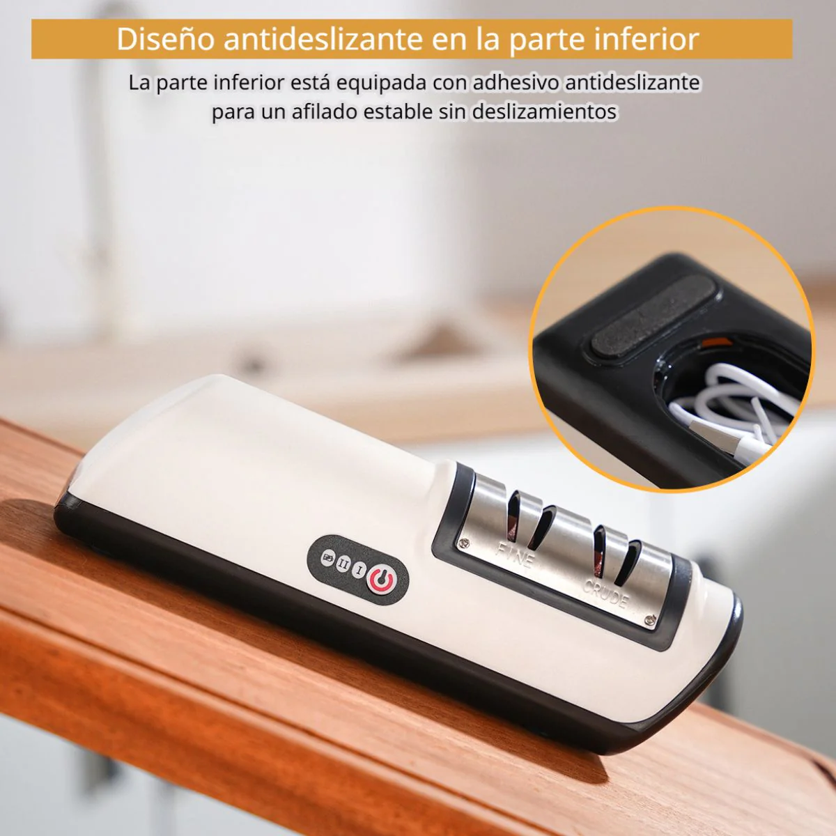 Afilador De Cuchillos Eléctrico Portátil. 2 Modos De Afilado Y Carga USB. - Image 5