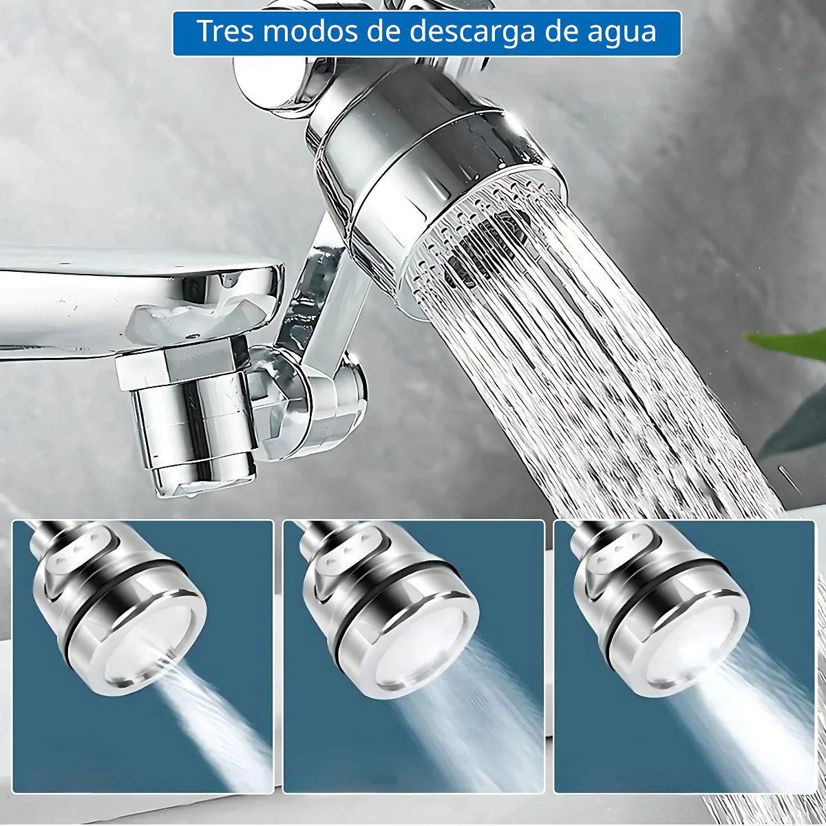 Adaptador Flexible Para Grifo De Baño, Accesorio Flexible Para Lavamanos, Color Plateado - Image 2