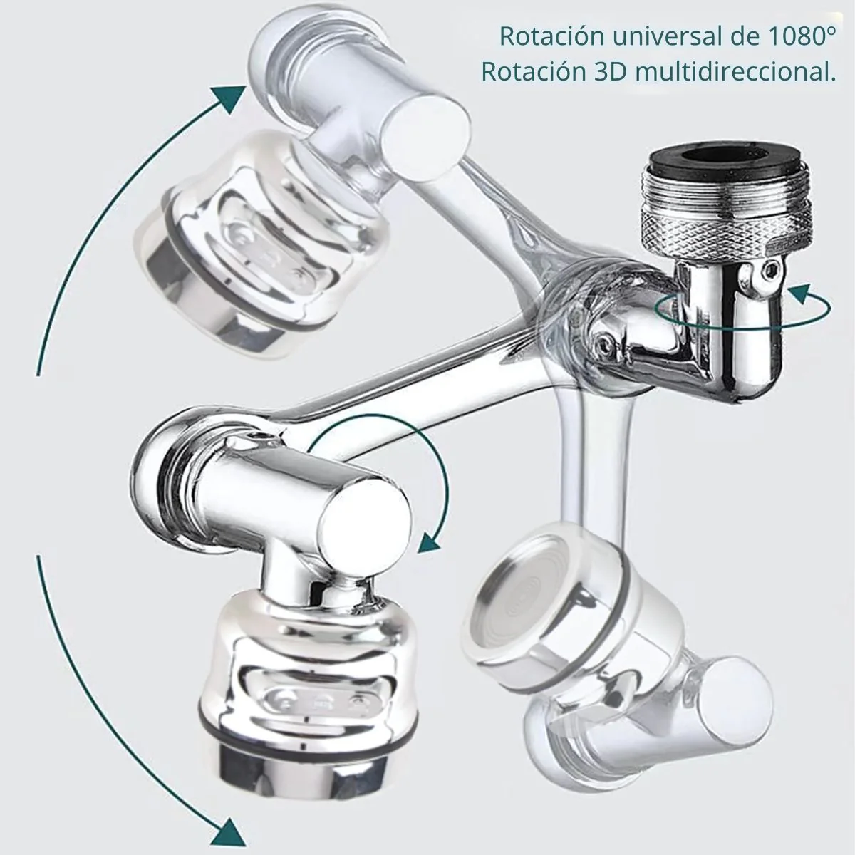 Adaptador Flexible Para Grifo De Baño, Accesorio Flexible Para Lavamanos, Color Plateado - Image 3