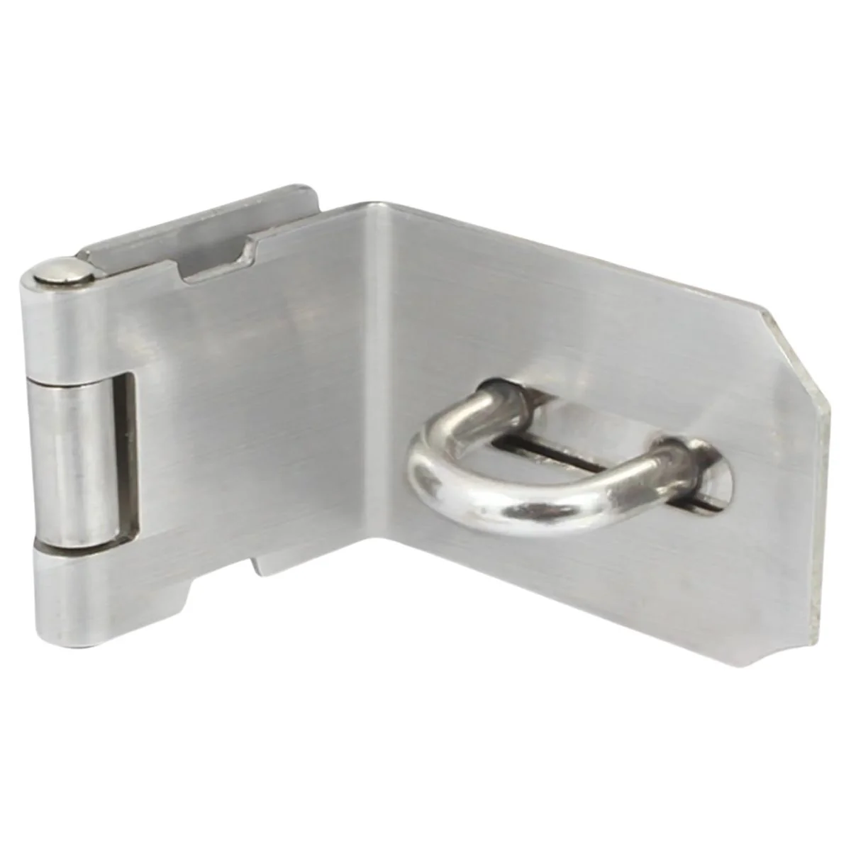 Aldaba Portacandado 5". Acero Inoxidable Con Diseño En 90 Grados. Pestillo De Seguridad Para Puertas Y Armarios. - Image 3
