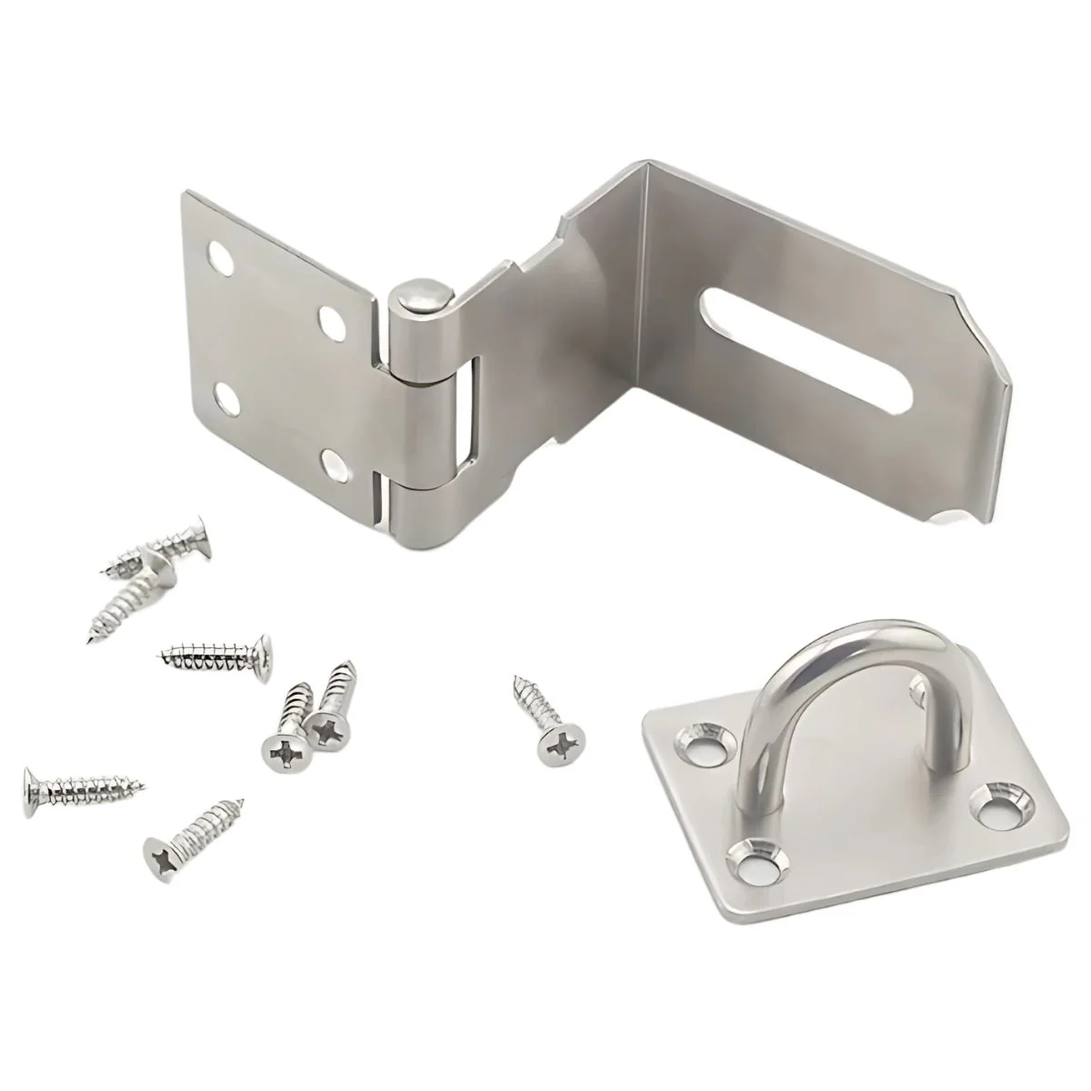 Aldaba Portacandado 5". Acero Inoxidable. Con Tornillos.