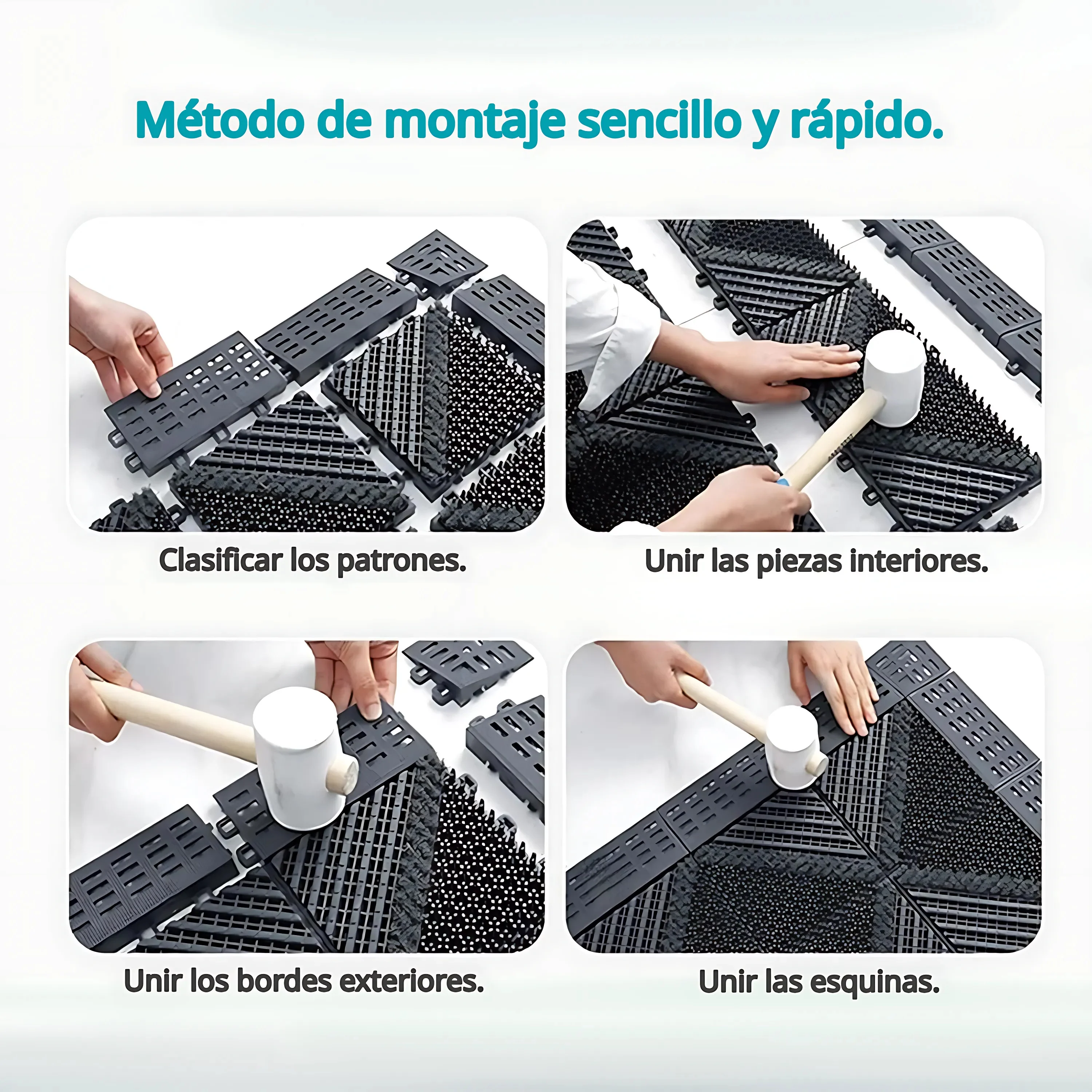 Accesorio De Alfombra Modular Exterior 15X7.5Cm.Para Exteriores, Uso Comercial Y Residencial. Alfombrilla (Borde Macho). - Image 4