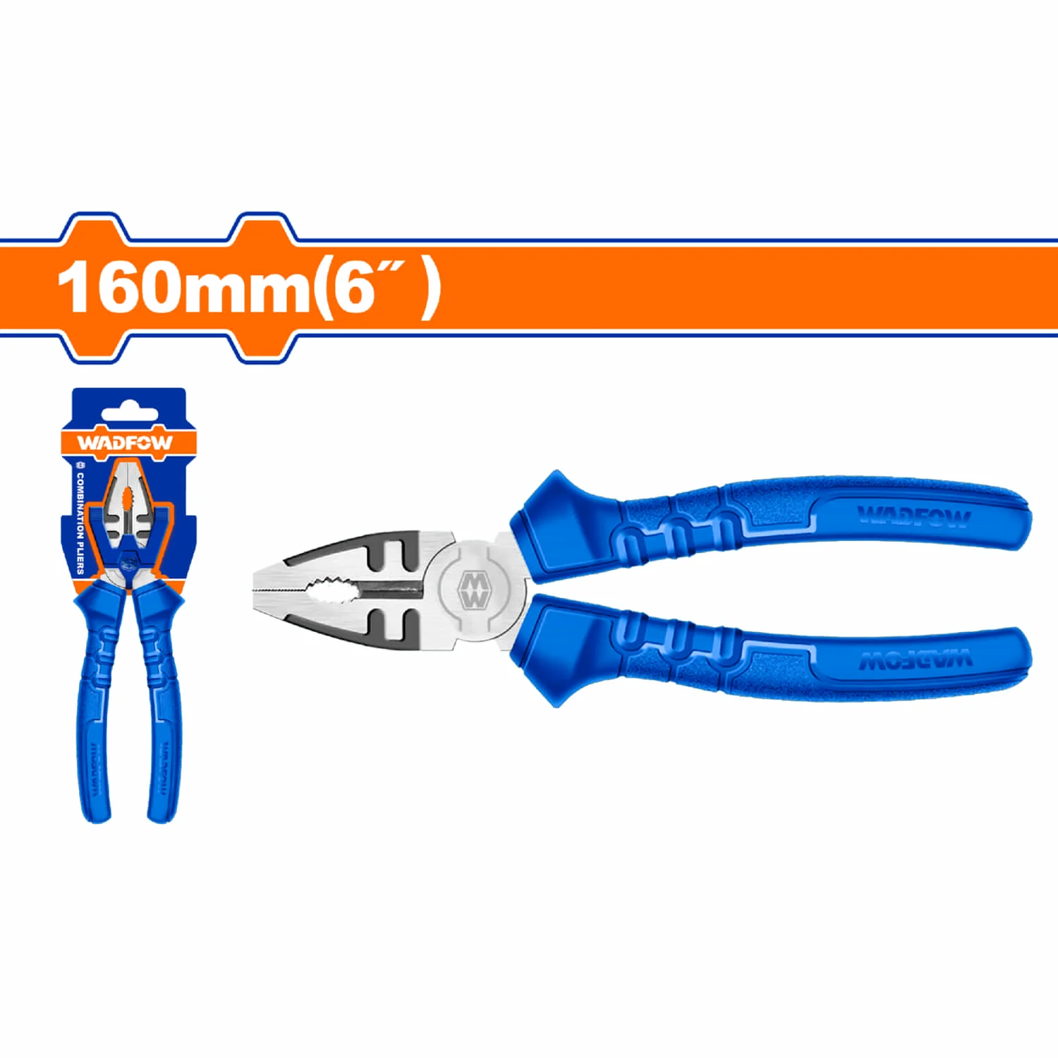 Alicate De Combinación 6" Acero Al Carbono. Pulido. Mango Ergonómico