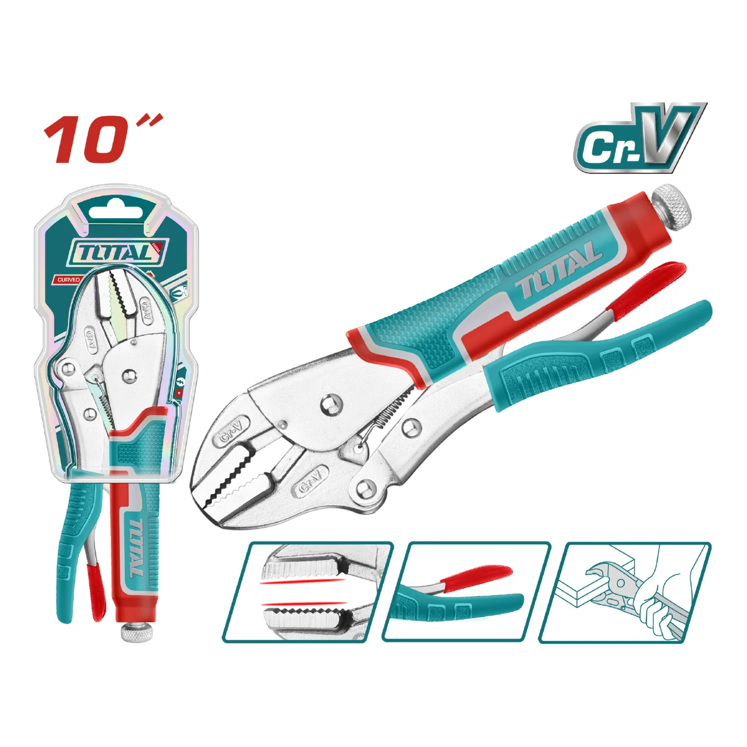 Alicate De Presion 10"  Mandibula Recta Cr-V HRC52-HRC61 - Image 2