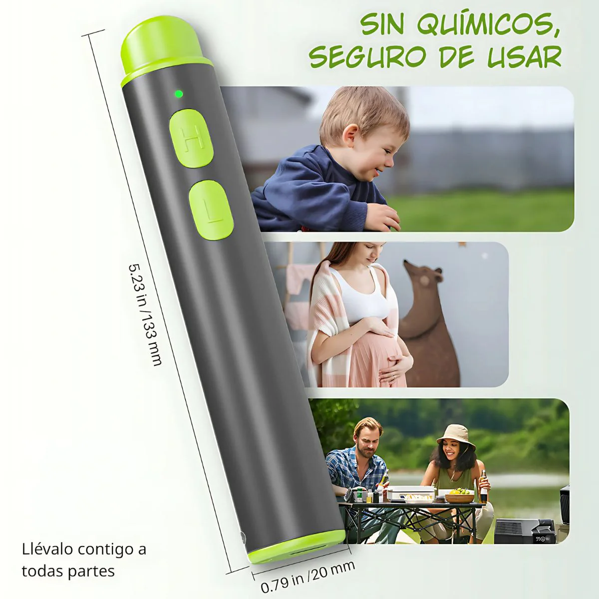 Aliviador De Picaduras De Mosquitos E Insectos. Recargable Con Luz Azul Y Calor. Sin Químicos, Seguro Para Niños Y Adultos. - Image 6