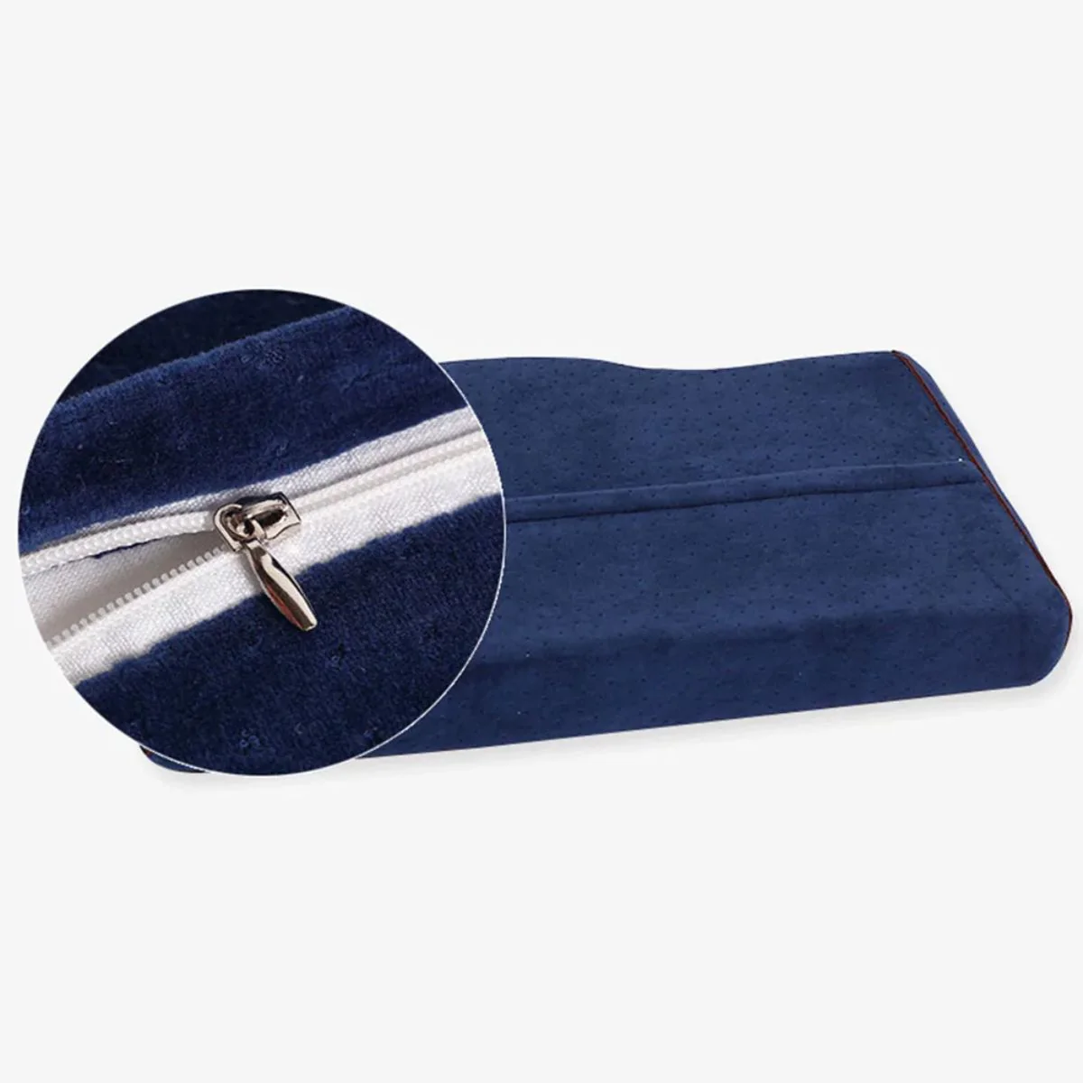 Almohada Ortopédica Ergonómica. Cojín Cervical  Con Diseño De Tres Curvas Para Dormir Mejor. 50*30*10-7CM; - Image 3