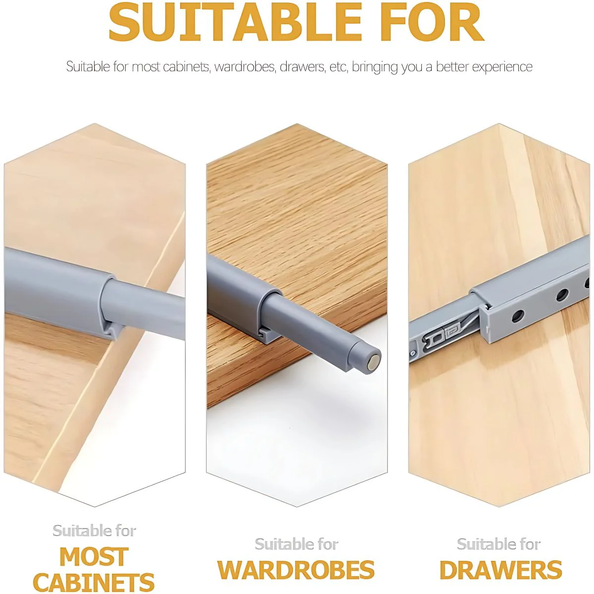 Amortiguador De Puertas Con Imán. Color Gris. Tope De Cierre Suave Y Silencioso. Ideal Para Gabinetes. Rebounder. - Image 2