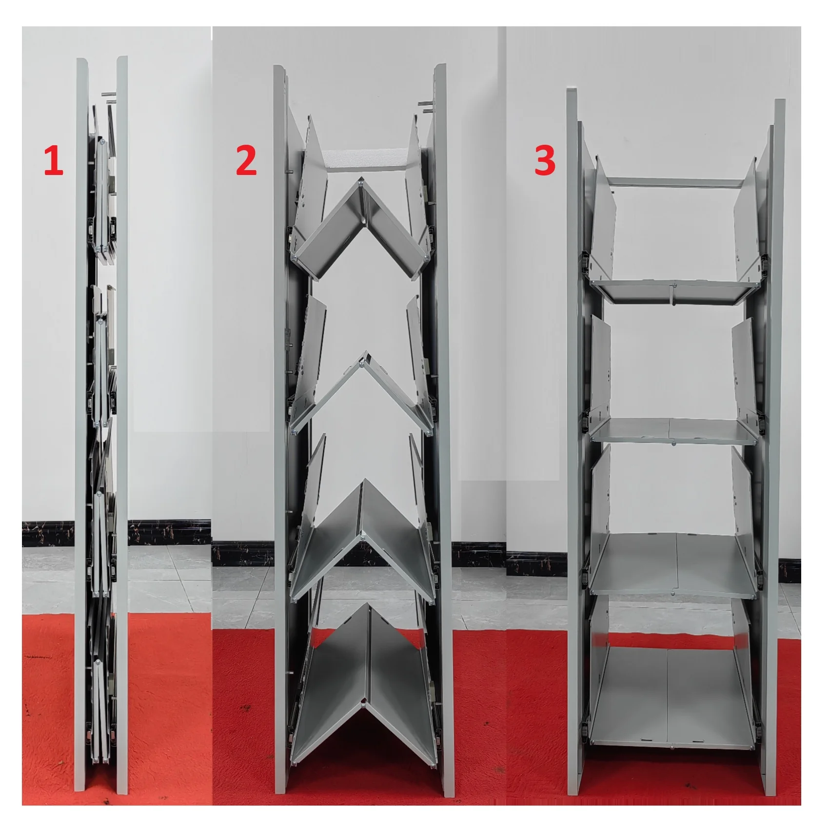 Archivador Metalico 4 Gabetas Ajustable A4/FC5 Anti-Inclinación Cerradura Central 1330X456x620mm - Image 3