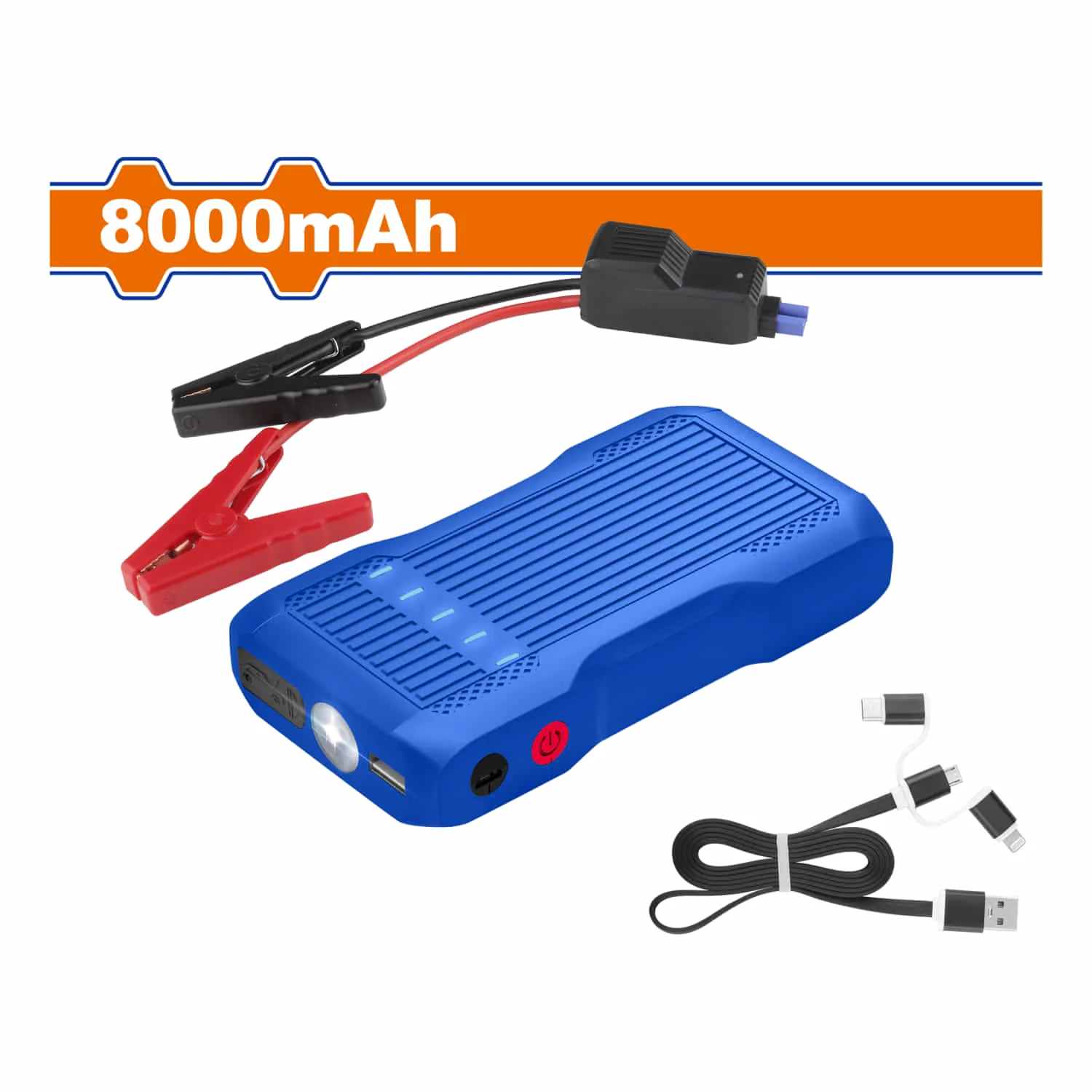 Arrancador Jumper De Iones De Litio 5V Capac. 8000Mah. Ideal Para Motores De 3L Cargador De Baterias - Image 2