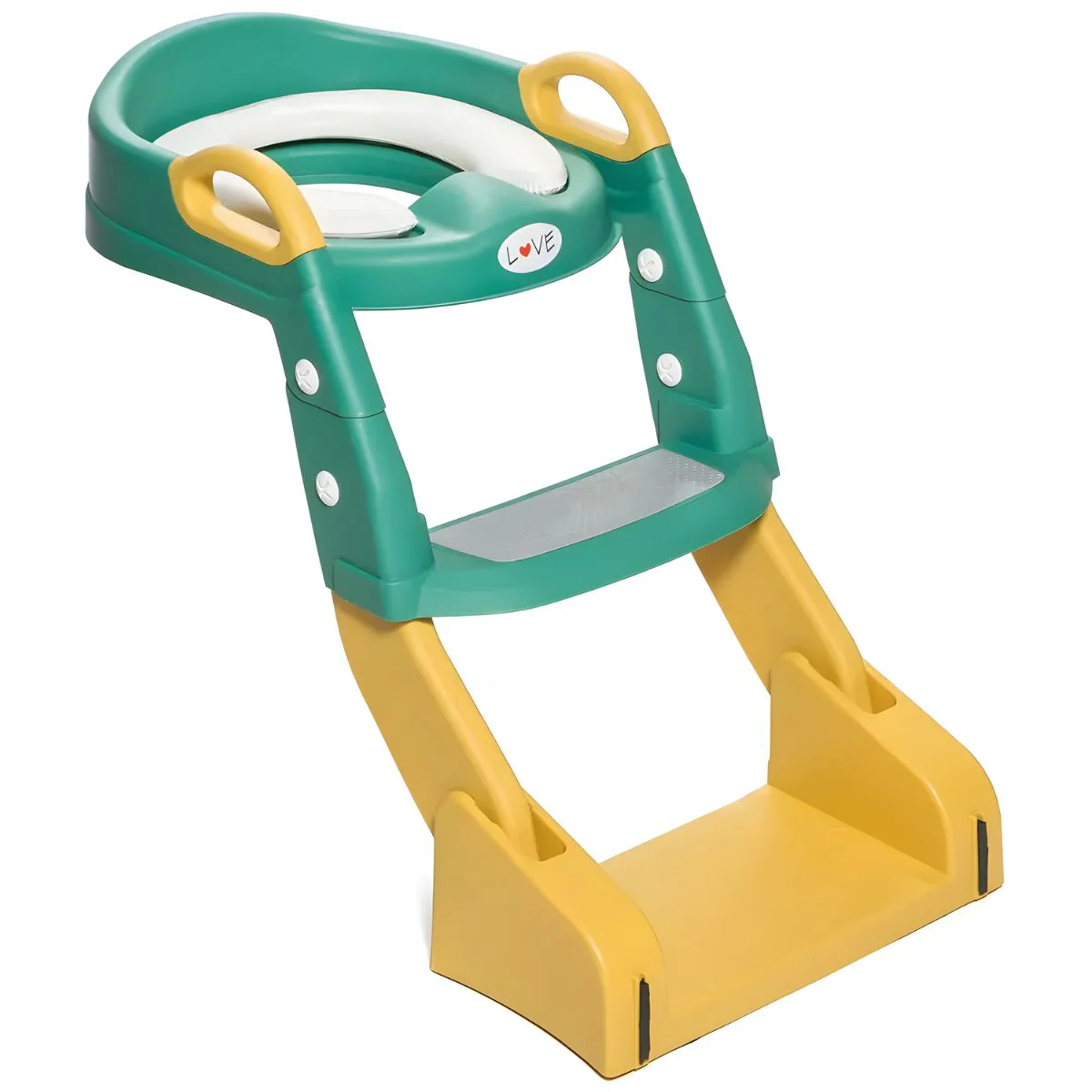 Asiento Escalera De Entrenamiento Silla De Inodoro Para Niños. (2 En 1) Escalera Infantil Potty Trainer. Escalerita Para Bebe. Color Verde. - Image 2