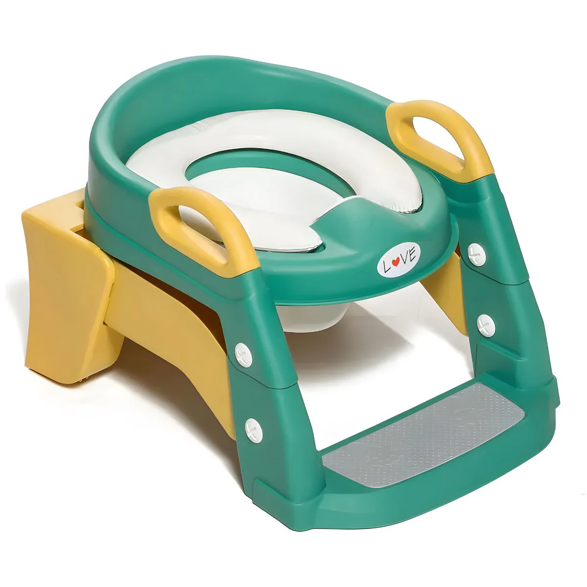 Asiento Escalera De Entrenamiento Silla De Inodoro Para Niños. (2 En 1) Escalera Infantil Potty Trainer. Escalerita Para Bebe. Color Verde. - Image 3