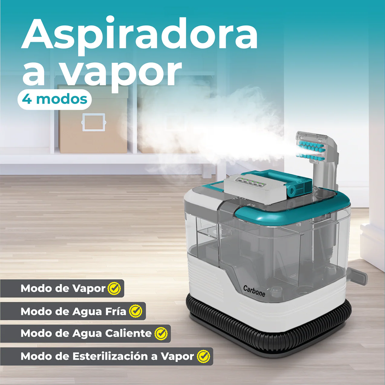 Aspiradora De Agua A Vapor Para Limpieza Profunda De Muebles, Alfombras Y Tapicería. Portátil, 1650 W, 120 V, 60 Hz, 2 L, Aspiración 13 Kpa. Spot Cleaner Quitamanchas. - Image 2