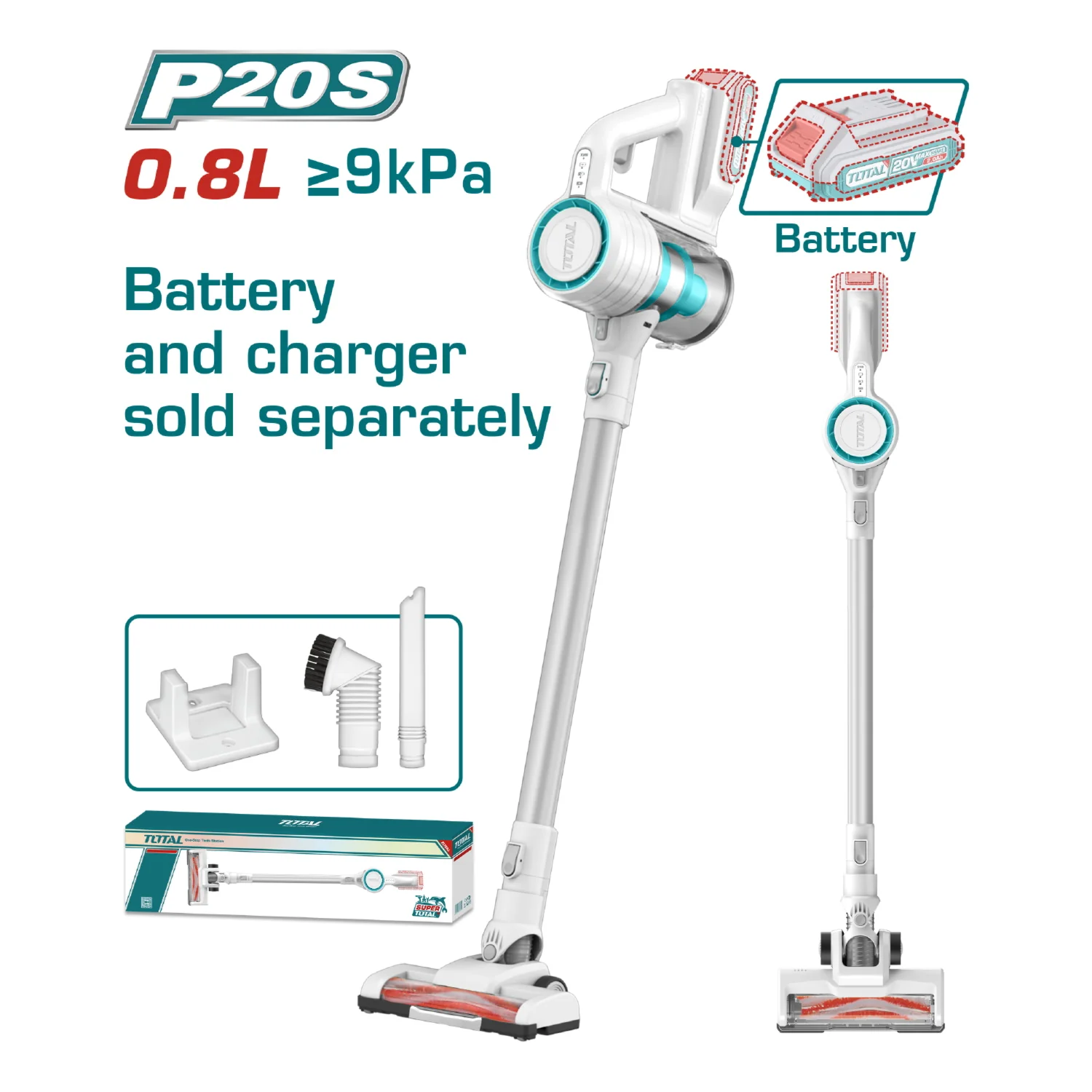 Aspiradora De Limpieza 0.8L 20V ≥9 Kpa Filtro HEPA. No Incluye Batería Ni Cargador. - Image 2