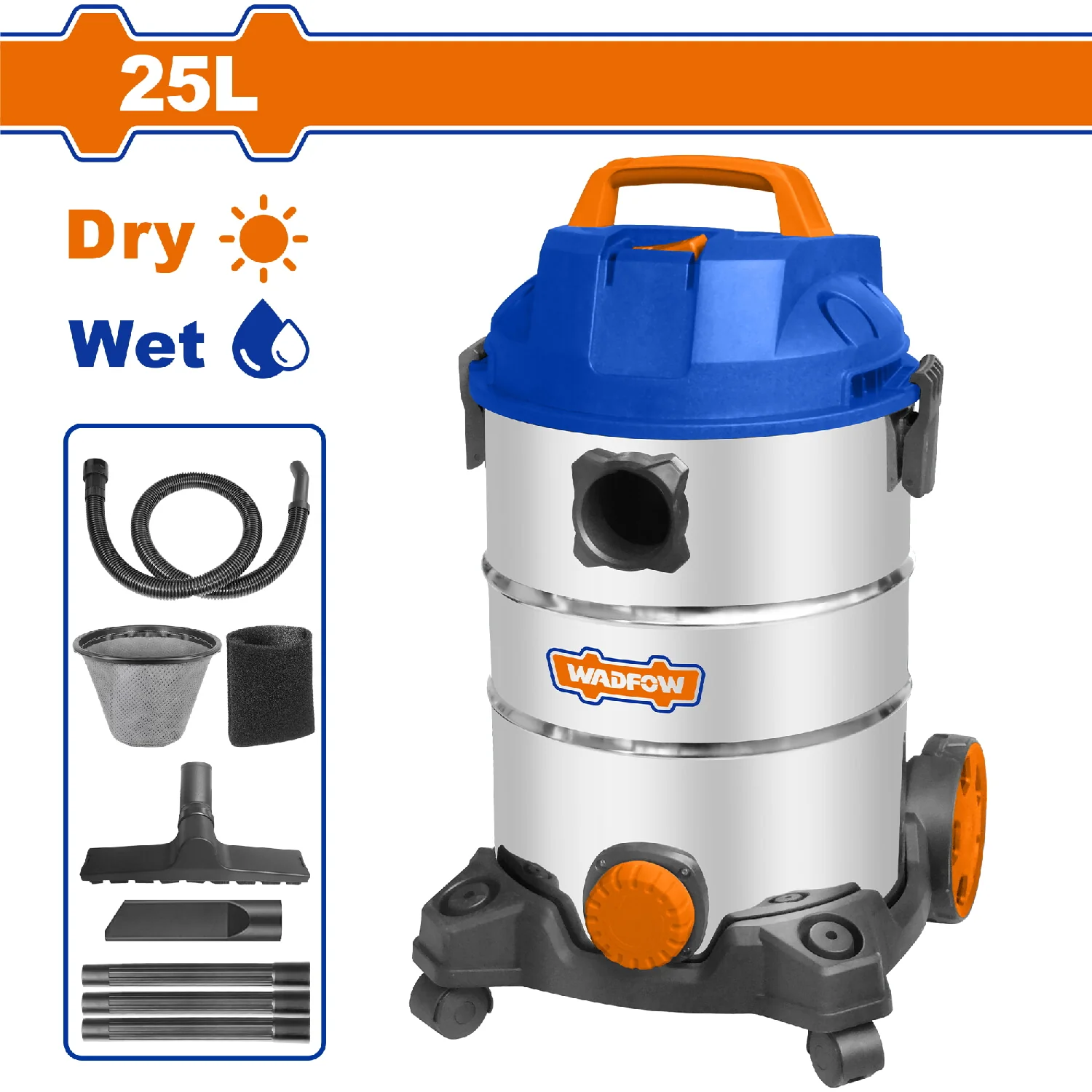 Aspiradora De Limpieza 25L 2 En 1. 110V-120V~60Hz. 1100W. Limpieza Húmeda Y Seca. - Image 2