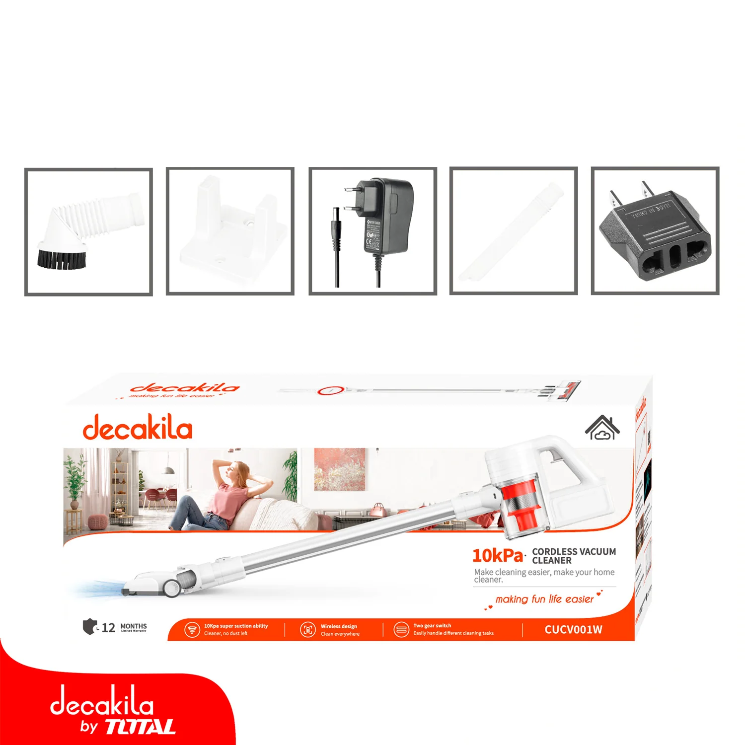 Aspiradora Inalámbrica 140W. Capacidad 0.8L. Batería De Litio. 22.2V - Image 3