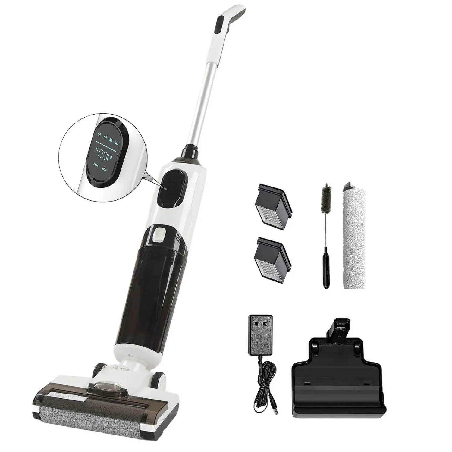 Trapeador Fregona Mopa Aspiradora Electrica Inteligente Inalámbrica Recargable, Mopea Y Aspira, Agua Seco Y Húmedo. 170W Batería 2600 Mah Función De Autolimpieza - Image 3