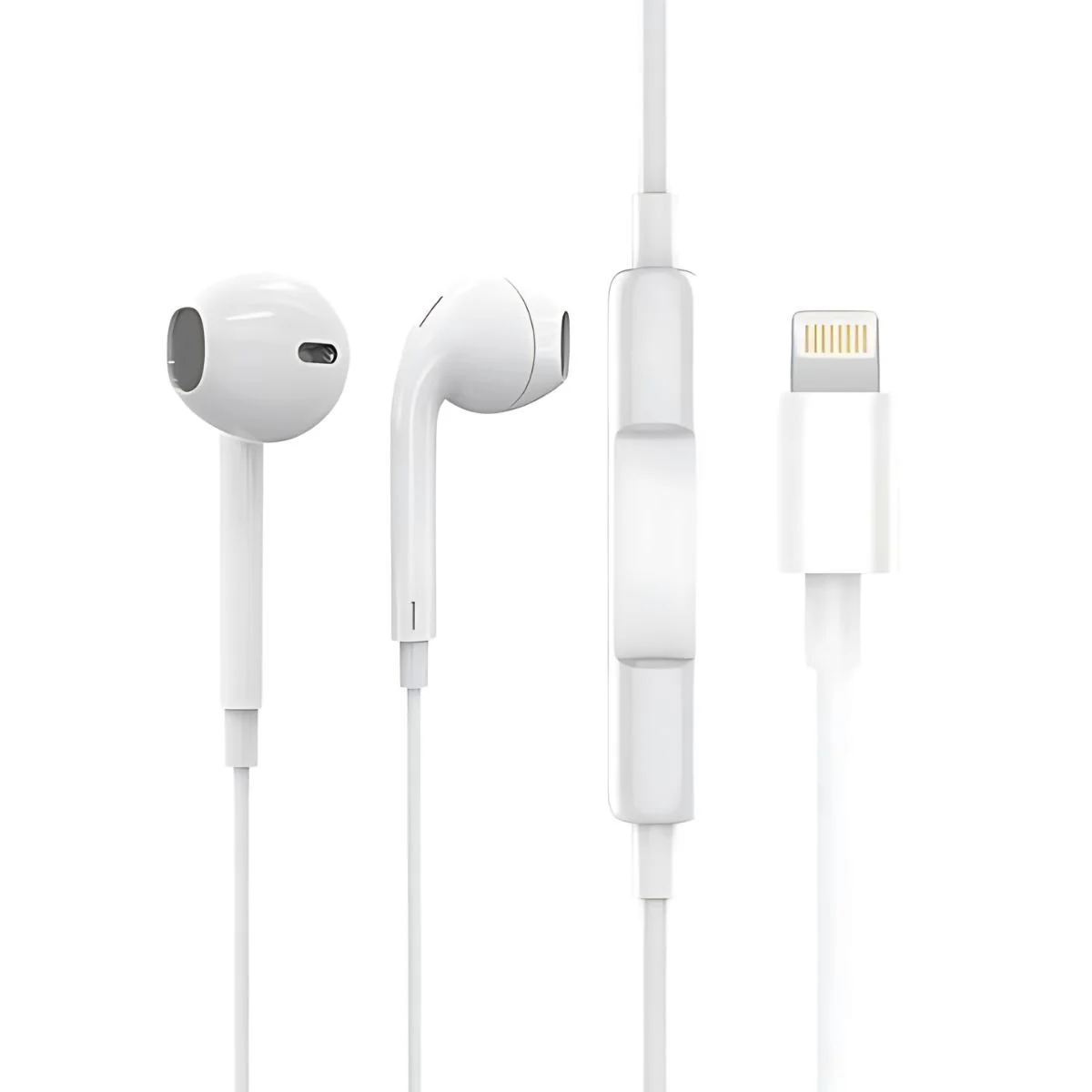 Auriculares Con Conector Lightning. Audífonos Con Micrófono Y Control De Volumen. Compatible Con Apple.