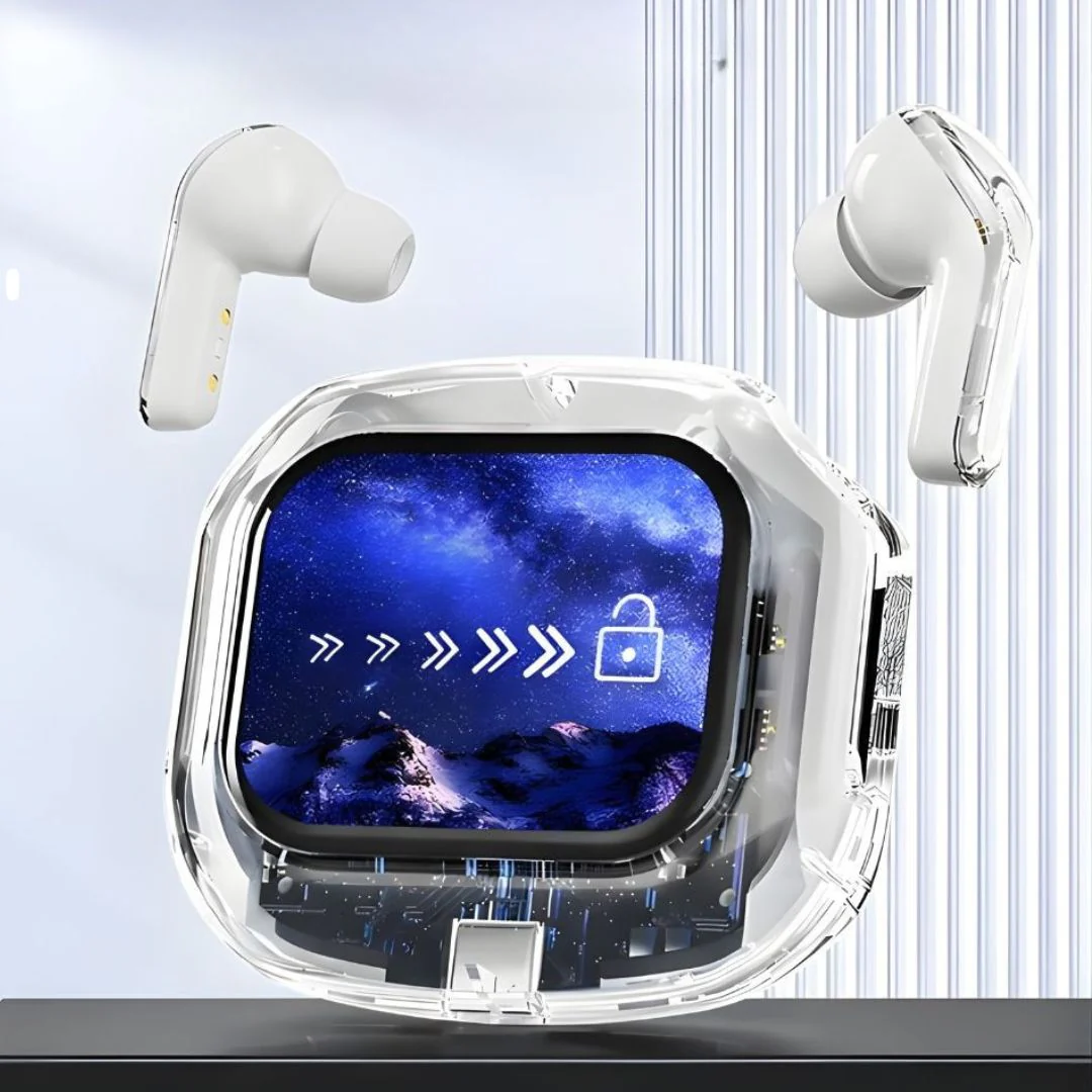 Auriculares Inalámbricos Con Bluetooth 5.4 Y Pantalla Táctil. Audífonos De Color Blanco. - Image 5