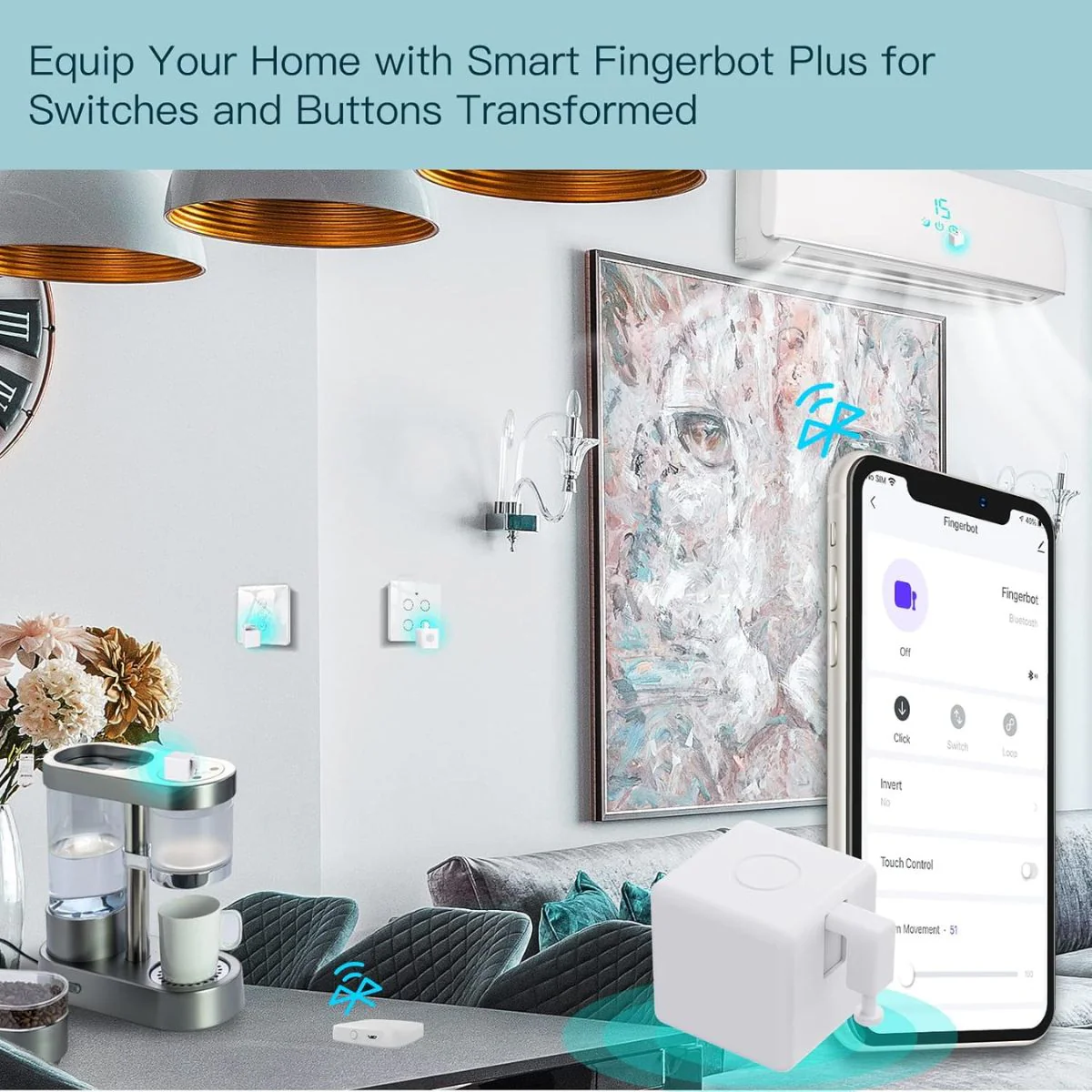 Automatizador De Botones Inteligente. Dispositivo Smart Fingerbot Para Control Remoto De Interruptores. Compatible Con Alexa Y Google Home. Robot De Botones - Image 3