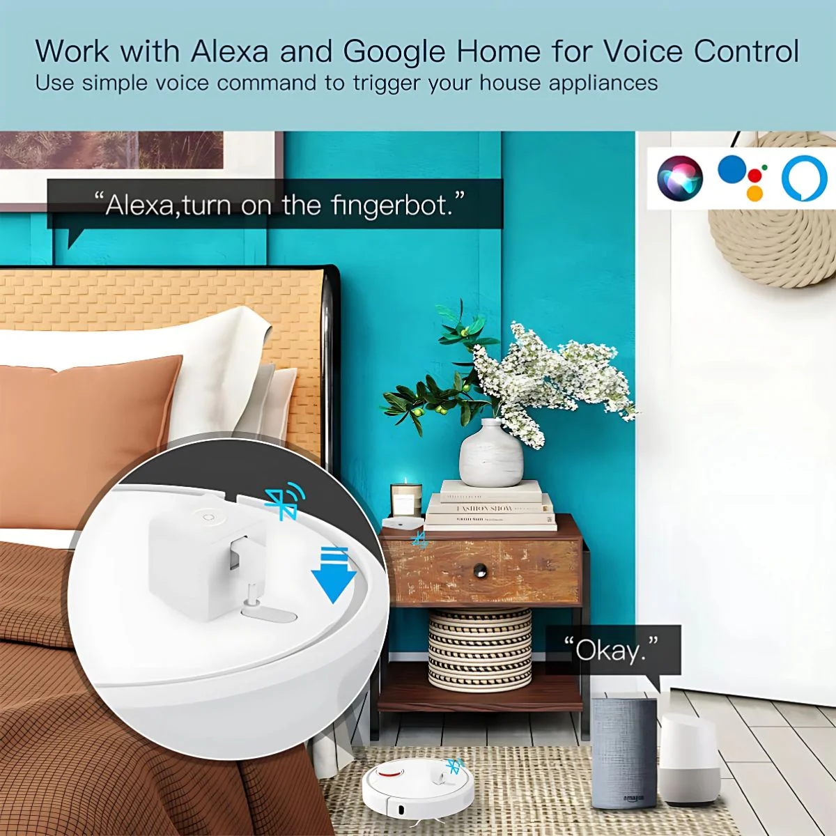Automatizador De Botones Inteligente. Dispositivo Smart Fingerbot Para Control Remoto De Interruptores. Compatible Con Alexa Y Google Home. Robot De Botones - Image 4