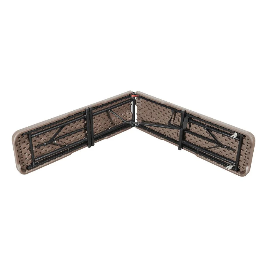 Banca Plástica Plegable Estilo Rattan Chocolate De 6 Pies. Silla Para Exterior. - Image 2