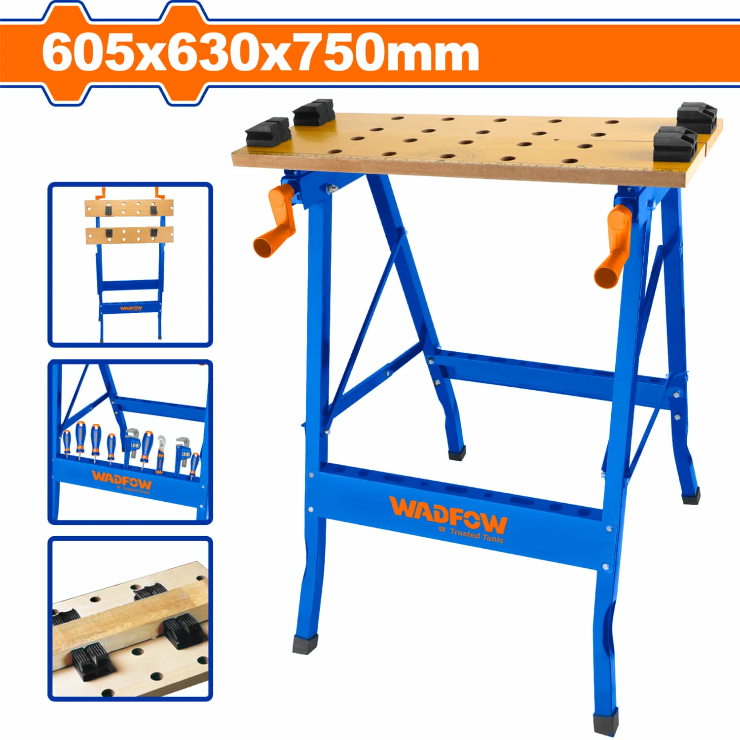 Banco Mesa De Trabajo Plegable Portátil. Cap:100 Kg. Tamaño Abierto: 605X630x750mm.