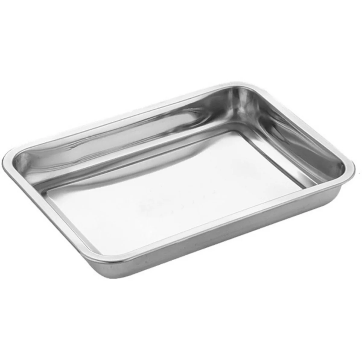 Bandeja Cuadrada De Acero Inoxidable 304 Grado Alimenticio, Bordes Redondeados Y Acabado Espejo, Uso Doméstico Y Comercial 27X20x4.8Cm - Image 5