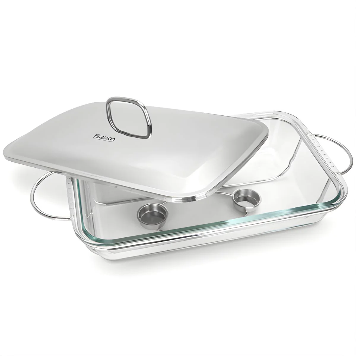 Bandeja De Comida Para Buffet. Chafing Dish De Vidrio 3.6L Con Soporte. Bandeja Rectangular Para Catering (38.5×23.5×6Cm). - Image 5